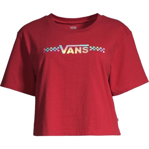 Vans Tops - Vans Oversized Red Crop Top
